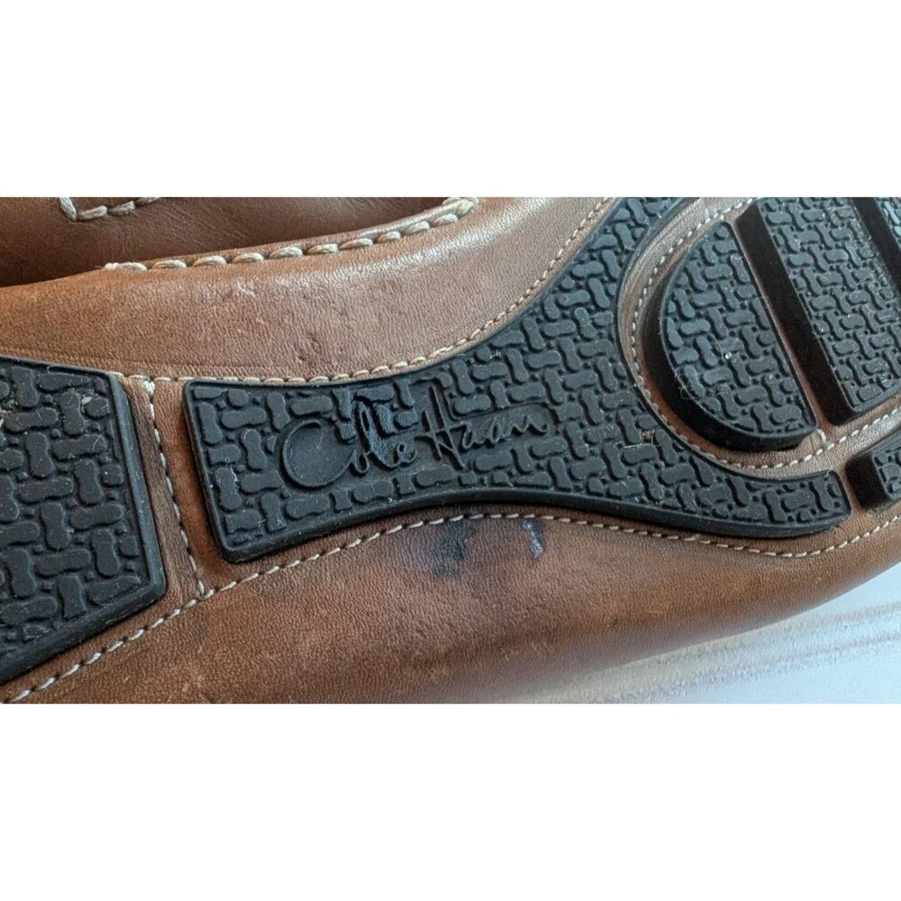 COLE HAAN Howland Shoes Mens 8M Brown Penny Loafers Driving Moccasin Preppy